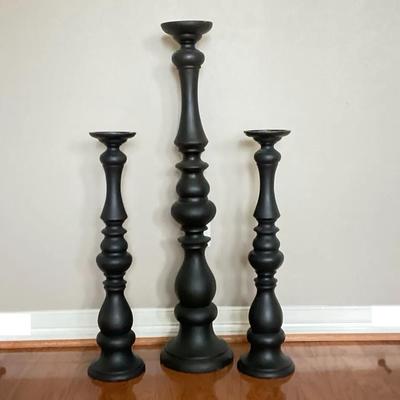 Trio of Large Candlesticks 