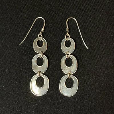 James Avery 925 Silver Cascading Circles Earrings