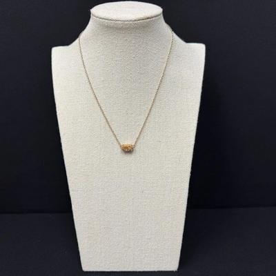 Kendra Scott Elisa Rose Gold Pendant Necklace in Rose Gold Drusy