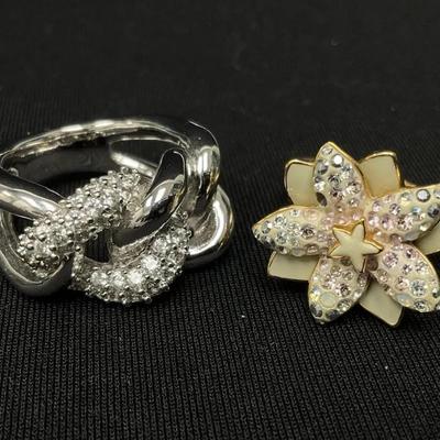 Swarovski Crystal Manhattan And Louella Rings