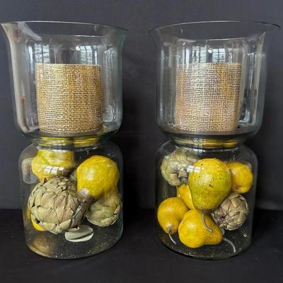 Glass Hurricane Candle Holders