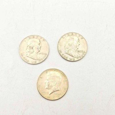 Sale Photo Thumbnail #40: 1400 • (3) 90% silver half dollar coins