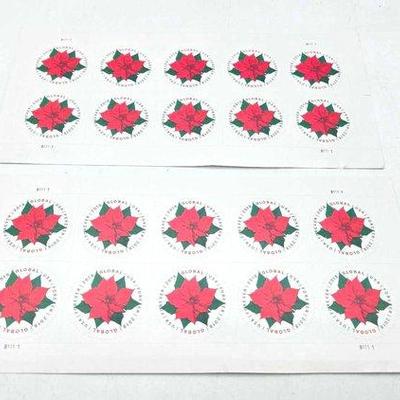 Sale Photo Thumbnail #60: 1902 • 2018 global poinsettia usps forever stamps