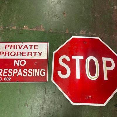 Sale Photo Thumbnail #108: 6020 • one stop sign, and one no trespassing sign
