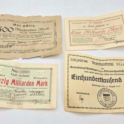 Sale Photo Thumbnail #53: 1702 • german hyperinflation banknotes