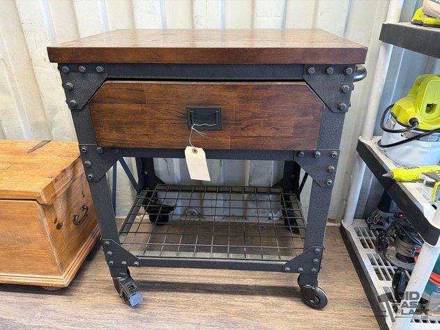 Sale Photo Thumbnail #234: 8558 • portable butcher block table