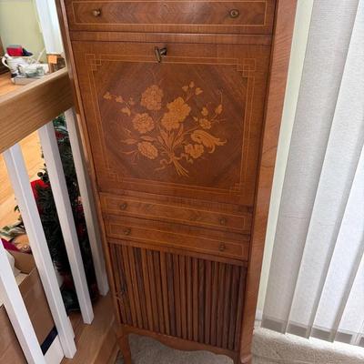 Vintage Late 19th Century Secretary With Inlays