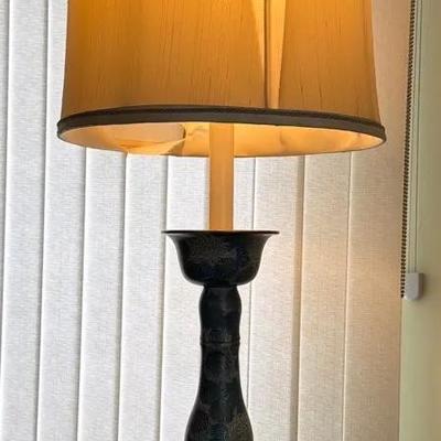 Vintage Tall Porcelain Table Lamp