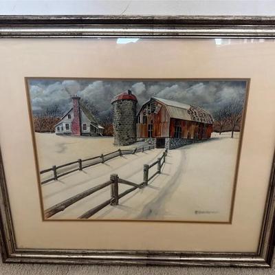 Framed Farm Print F.H. Wildman