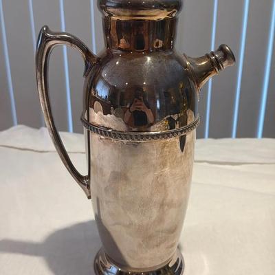 Vintage Martini Cocktail Shaker Electroplated Nickel Silver