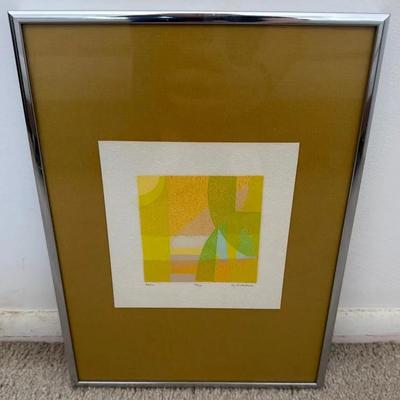 Framed Silk Screen "Deco" Print