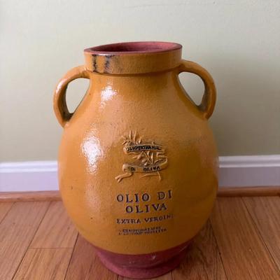 Vintage Italian Terracotta Olive Oil Jug