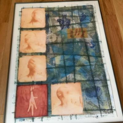 Framed Mixed Media Art