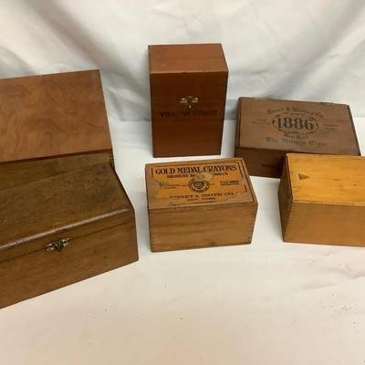 Collection of Wood Boxes 