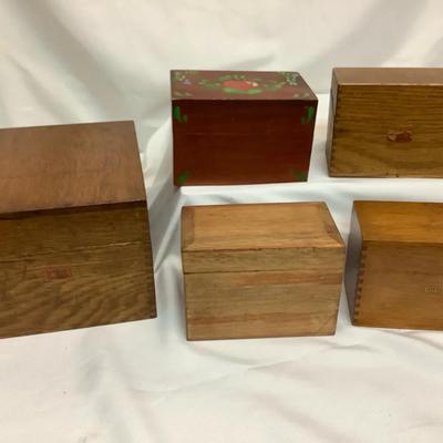 Wood Recipe Boxes