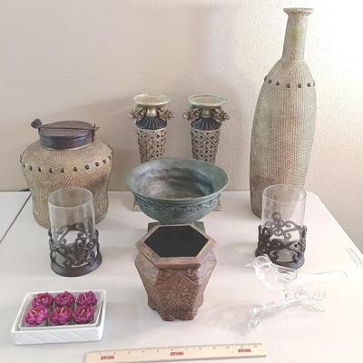 Decor - Pottery, Candle Pedestals, Sconces, Glass Bird++