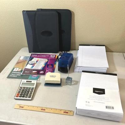 Office Lot - Amazons Basics Notebook & Graphing Paper, Casio Calculator, Electric Sharpener