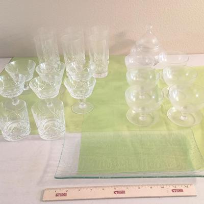 Edinburgh Pattern Vintage Cut Glass + Romanian Compote Bowls++