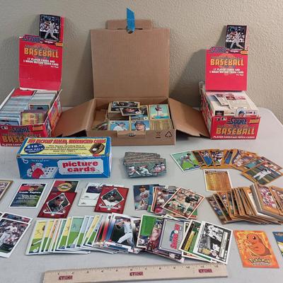 Huge Vintage Baseball Card Lot + 2 Pokemon - Score, Tops, Fleer 