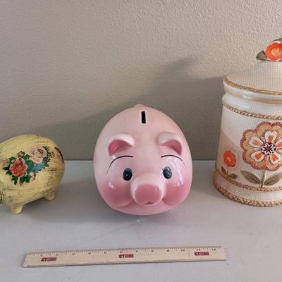 Vintage Ceramic Pig, Canister,  Pig
