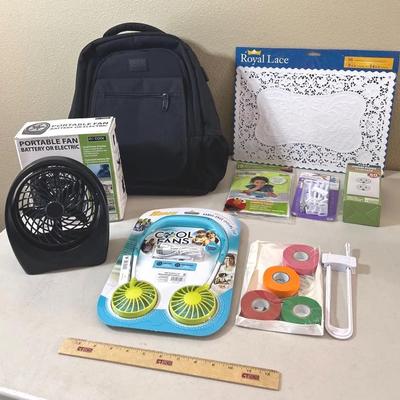 Household Items Lot - Matein Laptop Backpack, O2 Cool Portable Fan, Banzai Portable Fan+++