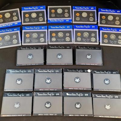 1968–1979 United States Proof Sets, featuring Bicentennial Issues and Early Susan B. Anthony Dollars