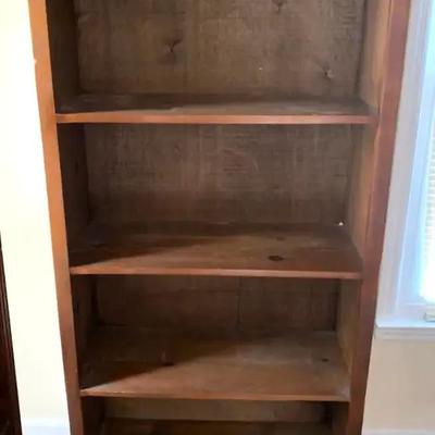 Wooden Pine Bookcase with Four Shelves