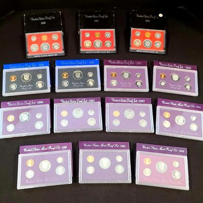 1980–1989 United States Mint Proof Sets, featuring Susan B. Anthony and Early Modern Issues