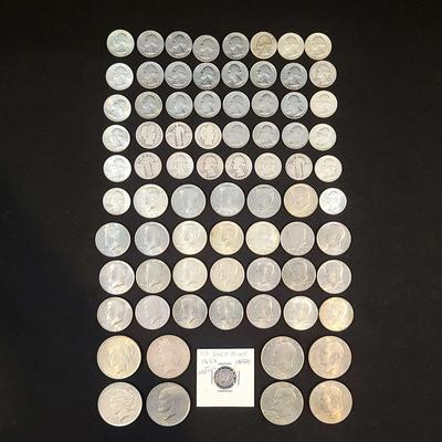 1853 Seated Liberty Half Dime, Peace Silver Dollars, JFK Half Dollars & Barber Half Dollars