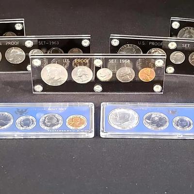 1960–1964 United States Proof Sets, featuring 1966 & 1967 United States Special Mint Sets