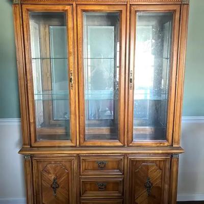 Stanley Furniture China Hutch with Brass Hardware
