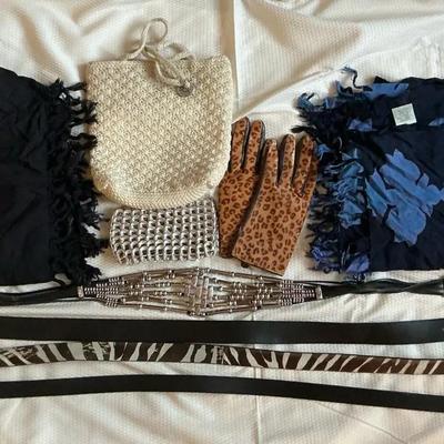 Leather / Cashmere Gloves, Handbags, Belts, And Sarongs 