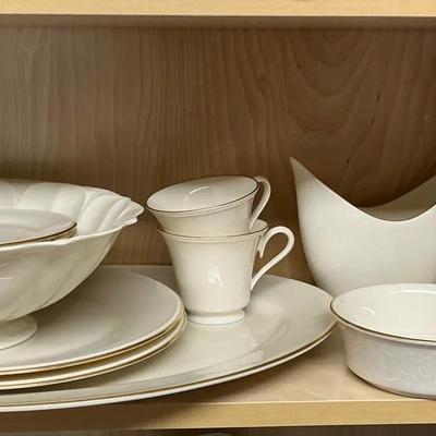 Lenox Flourish Ivory & Gold Porcelain Dinnerware  – Made in USA (supplemental Pieces To Other Listed