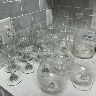 Assorted Glassware And Pitcher