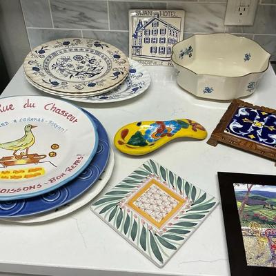 Assorted Plates And Trivets