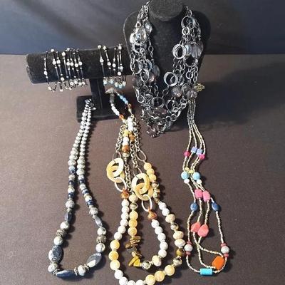 Necklaces From Chico’s And Some Bangle Bracelets