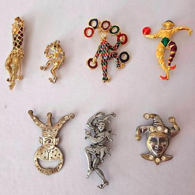 Court Jesters And Clown Collection Broochs