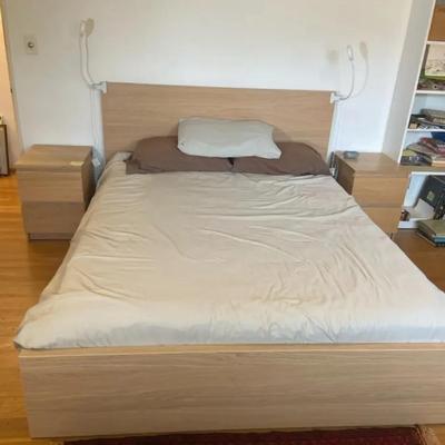 Queen Bed Frame with Matching Nightstands