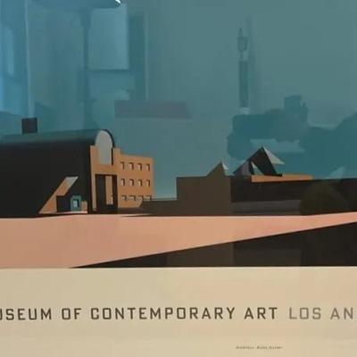 1985 Arata Isozaki Serigraph Poster of The Museum of Contemporary Art, Los Angeles (MOCA) | Framed