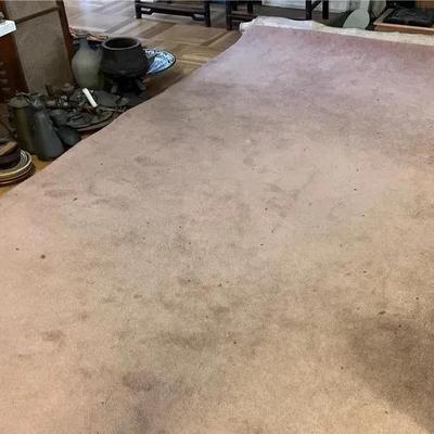Large Short Carpet Pile Area Rug - Beige with a Tinge of Blush 6 x 14 Ft