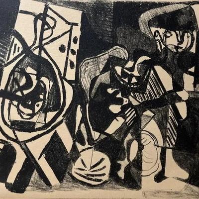 “Scène d'intérieur”, Pablo Picasso, Original Lithograph with Info on Verso | c1929 - RESERVE 