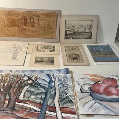 Robert Nicolais, Artist’s Early Works | Paintings and Sketch Collection