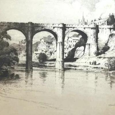 Antique Albany E Howarth, Signed Etching c1916 |  Framed | RESERVE