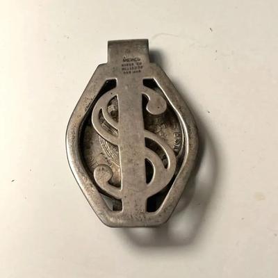 925 Sterling Silver Dollar Money Clip, Made in Mexico, Marked | Vintage