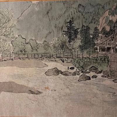 Antique Japanese Woodblock Print | Stamped by Artist | Unframed