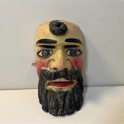 Mexican or MidCentury Guatemalan "Moro" or "Conquistador" Dance Mask