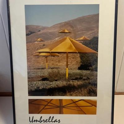 “The Umbrellas," Temporary Art Installation, Christo and Jeanne-Claude, Installation Promo Poster 