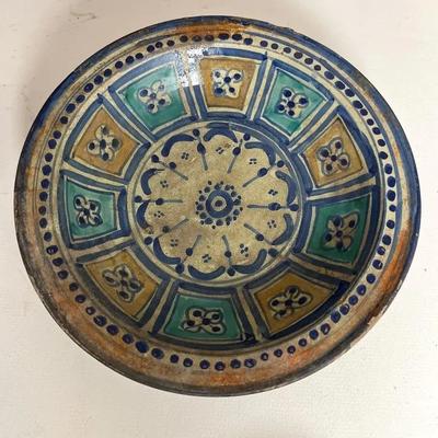 19th Century Antique Moroccan Ceramic Bowl - Likely from Fez, Morocco