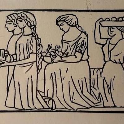 Antique Woodcut Print, “Les Eglogues” 1926, Aristide Maillol | Unframed