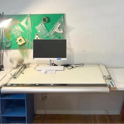 Drafting Table, Blue Bookcase, Handmade A-Frame